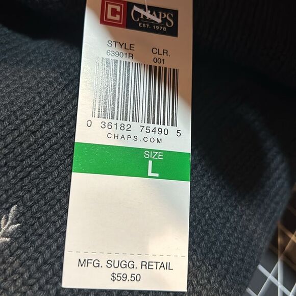 NWT Chaps Cotton Sweater L - Picture 6 of 6